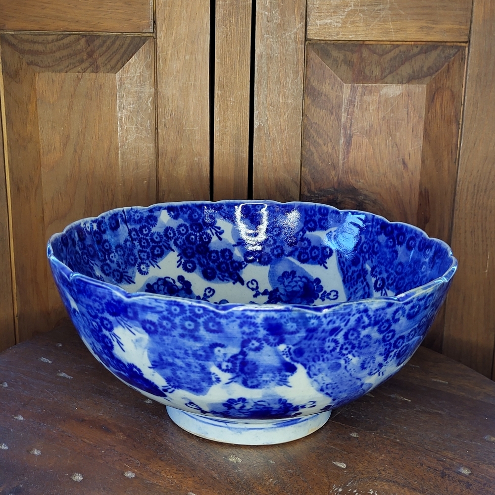 Blue Floral Ceramic Bowl - Picture 6 of 17